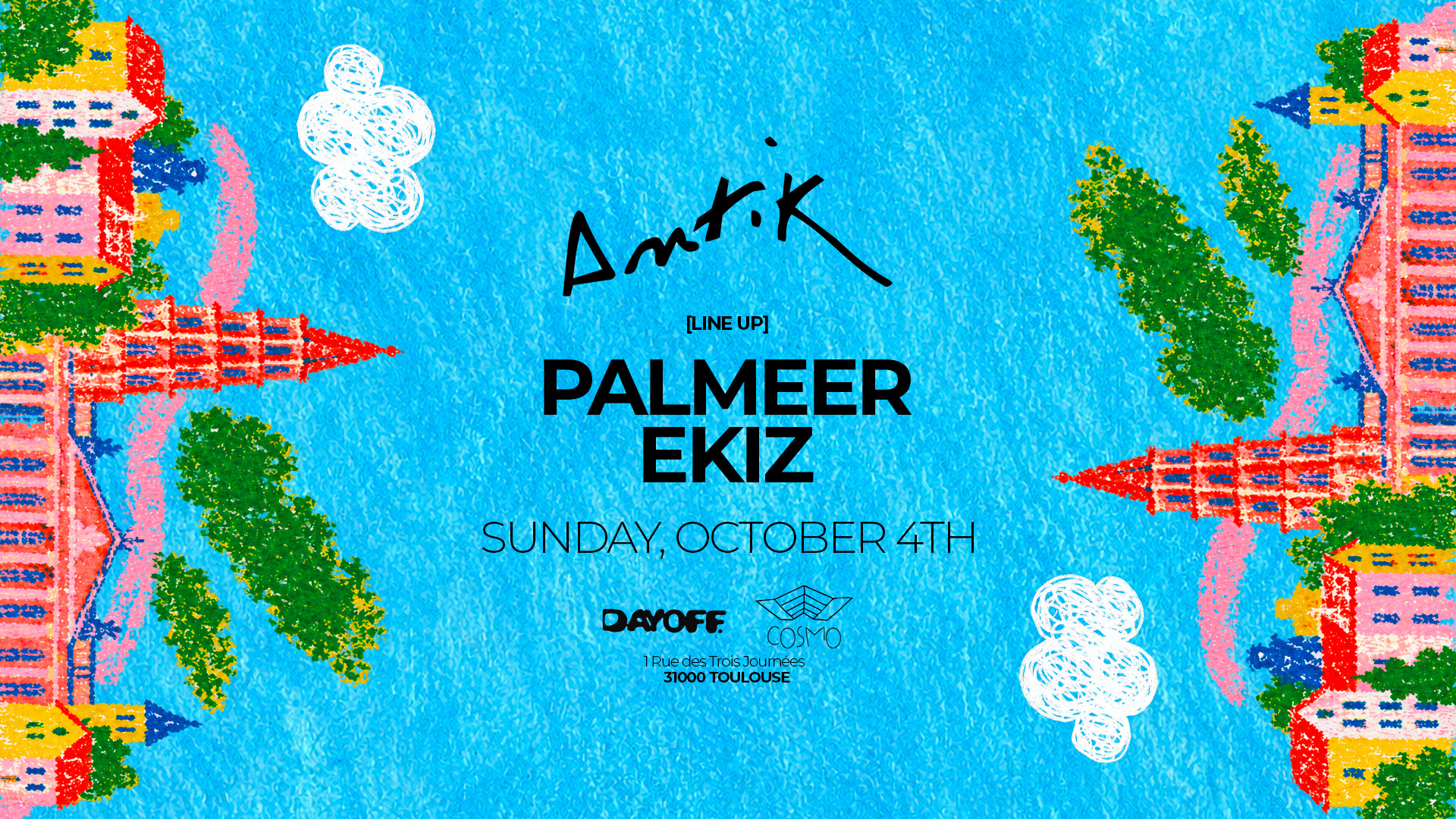 Antik — Palmeer, Ekiz · Cosmo, Toulouse, 4 octobre 2026