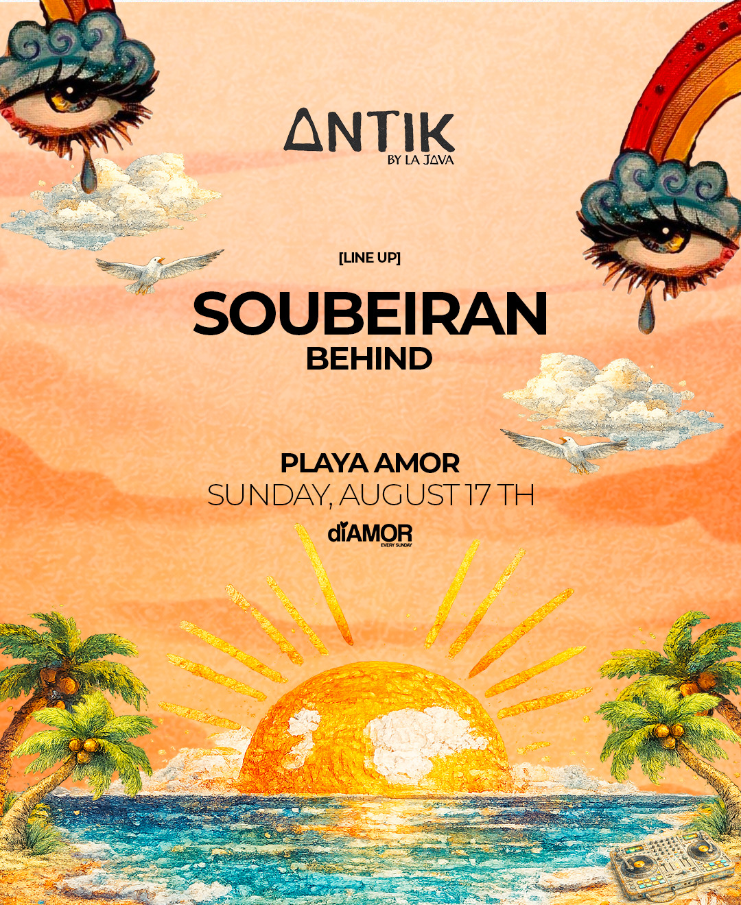 Antik — Soubeiran, Behind · Playa Amor, 17 août 2025